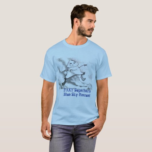 FAXY SuperHero Blue Sky Redding ©2020Annabelle Ech T-shirt (Voorkant volledig)