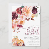 Faye Bourgogne Herfst Herfst Bloemen Vrijgezellenf Kaart (Voorkant)