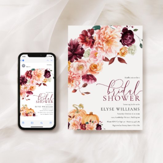 Faye Bourgogne Herfst Herfst Bloemen Vrijgezellenf Kaart