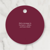 Faye Bourgondië Herfst Bloemige Dankjewel Bedankjes Labels (Achterkant)