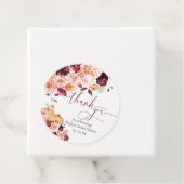 Faye Bourgondië Herfst Bloemige Dankjewel Bedankjes Labels (In situ)