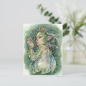 Faye Briefkaart Woodland Fairy Meisje Fantasy (Staand voorkant)