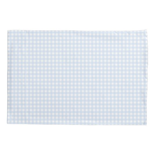 Faye Bright Blue Gingham Kussensloop (Achterkant)