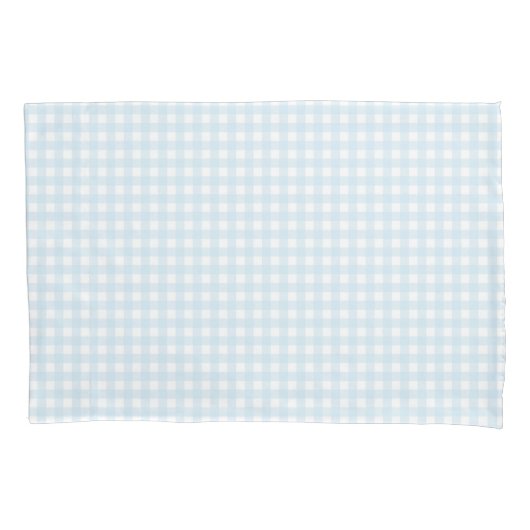 Faye Bright Blue Gingham Kussensloop (Voorkant)