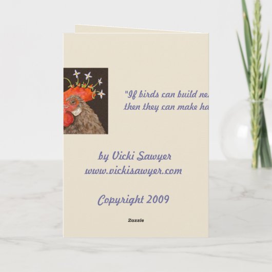 Faye Dawn de kipkaart Kaart (Achterkant)