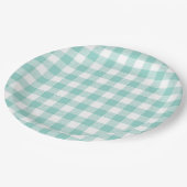 Faye en Lauren Aqua Pset Papieren Bordje (Gekanteld)