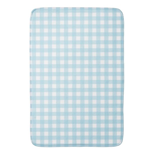 Faye en Lauren Baby Blue Gingham Badmat (Voorkant Verticaal)