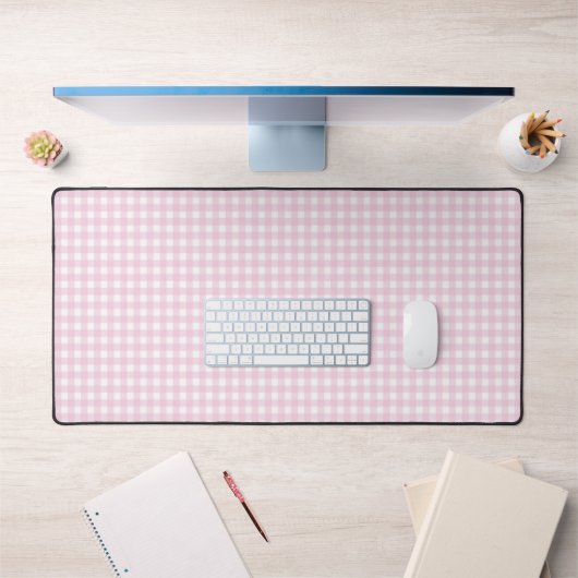 Faye en Lauren Baby Pink Gingham Bureaumat (Kantoor 1)