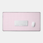 Faye en Lauren Baby Pink Gingham Bureaumat (Keyboard & Muis)