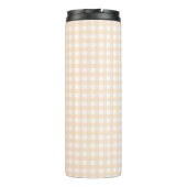 Faye en Lauren Beige Gingham Thermosbeker (Achterkant)