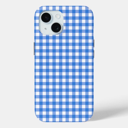 Faye en Lauren Blauwe Gingham Case-Mate iPhone Case (Achterkant)