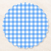 Faye en Lauren Blue2 Gingham Kartonnen Onderzetters (Voorkant)