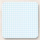 Faye en Lauren Blue Gingham Bier Onderzetter (Voorkant)