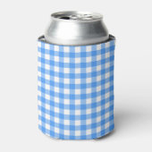 Faye en Lauren Blue Gingham Blikjeskoeler (Blikje Voorkant)