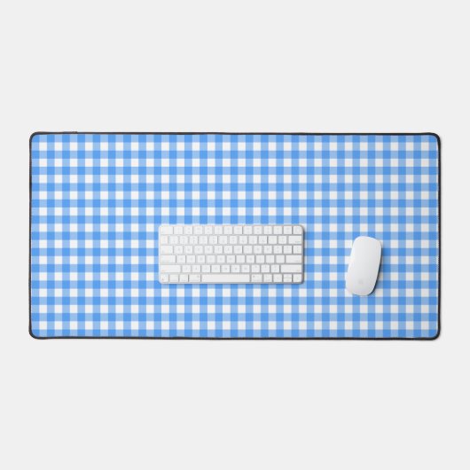 Faye en Lauren Blue Gingham Bureaumat (Keyboard & Muis)