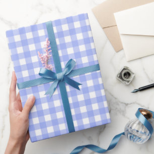 Faye en Lauren Blue Gingham Cadeaupapier