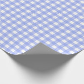 Faye en Lauren Blue Gingham Cadeaupapier (Hoek)