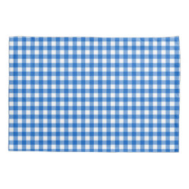 Faye en Lauren Blue Gingham Kussensloop