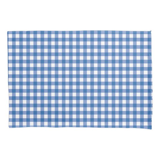 Faye en Lauren Blue Gingham Kussensloop (Voorkant)