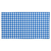 Faye en Lauren Blue Gingham Kussensloop (Voorkant-Links)