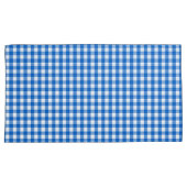 Faye en Lauren Blue Gingham Kussensloop (Voorkant-Rechts)