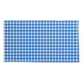 Faye en Lauren Blue Gingham Kussensloop (Achterkant-Links)