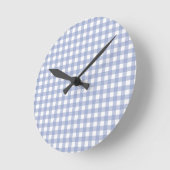 Faye en Lauren Blue Gingham Ronde Klok (Hoek)