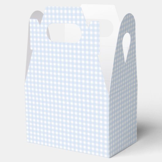 Faye en Lauren Blue Pastel Gingham Bedankdoosjes (Geopend)