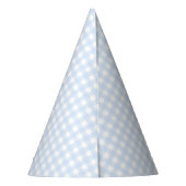 Faye en Lauren Blue Pastel Gingham Feesthoedjes (Achterkant)