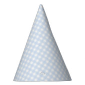 Faye en Lauren Blue Pastel Gingham Feesthoedjes (Rechts)