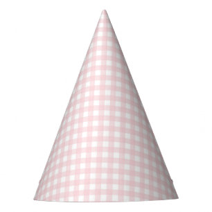 Faye en Lauren Blush Gingham Feesthoedjes