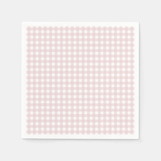 Faye en Lauren Blush Gingham Servet (Voorkant)