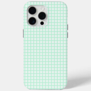 Faye en Lauren Bright Green Gingham iPhone 15 Pro Max Hoesje