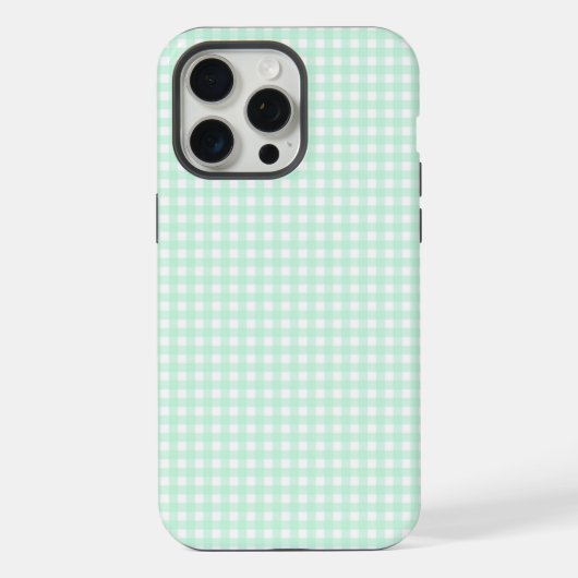 Faye en Lauren Bright Green Gingham iPhone Hoesje (Achterkant)