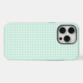 Faye en Lauren Bright Green Gingham iPhone Hoesje (Achterkant horizontaal)