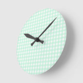 Faye en Lauren Bright Green Gingham Ronde Klok (Hoek)