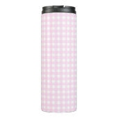 Faye en Lauren Bright Pink Gingham Thermosbeker (Achterkant)