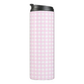 Faye en Lauren Bright Pink Gingham Thermosbeker (Geroteerd rechts)