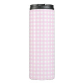 Faye en Lauren Bright Pink Gingham Thermosbeker (Achterkant)