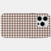 Faye en Lauren Brown Gingham Case-Mate iPhone Case (Achterkant (horizontaal))