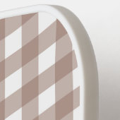 Faye en Lauren Brown Gingham Pickleball Paddle (Links Detail)