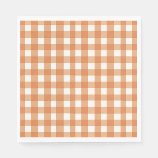 Faye en Lauren Brown Gingham Servet (Voorkant)