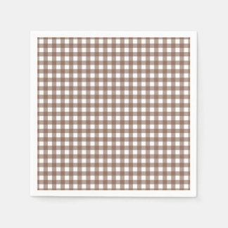 Faye en Lauren Brown Gingham Servet