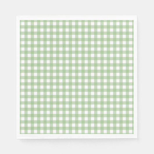 Faye en Lauren Classic Green Gingham Servet (Voorkant)