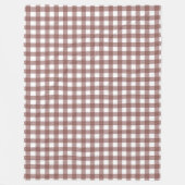 Faye en Lauren Dark Chocolate Plaid Fleece Deken (Voorkant)