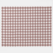 Faye en Lauren Dark Chocolate Plaid Fleece Deken (Voorkant (Horizontaal))