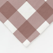 Faye en Lauren Dark Chocolate Plaid Fleece Deken (Hoek)