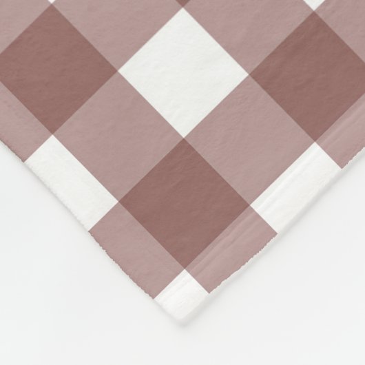 Faye en Lauren Dark Chocolate Plaid Fleece Deken (Hoek)