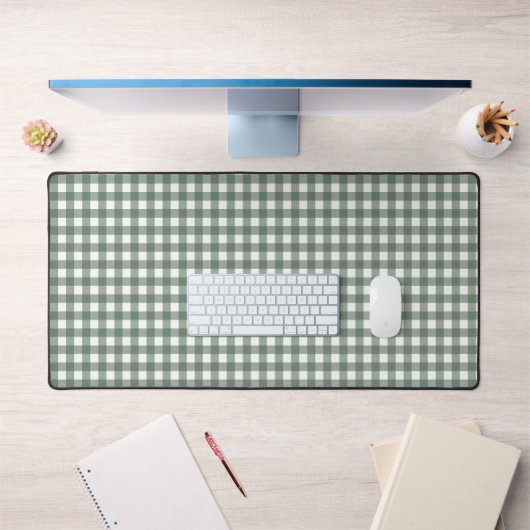 Faye en Lauren Dark Green Gingham Bureaumat (Kantoor 1)