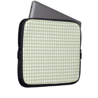 Faye en Lauren Green Gingham 1 Laptop Sleeve